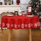 Round Christmas Tablecloth 60 Inch Round Table Cover, Snowflake Chirstmas Table Cloth Indoor Xmas Decorative Table Cover for Party Kitchen Dining Room, Red